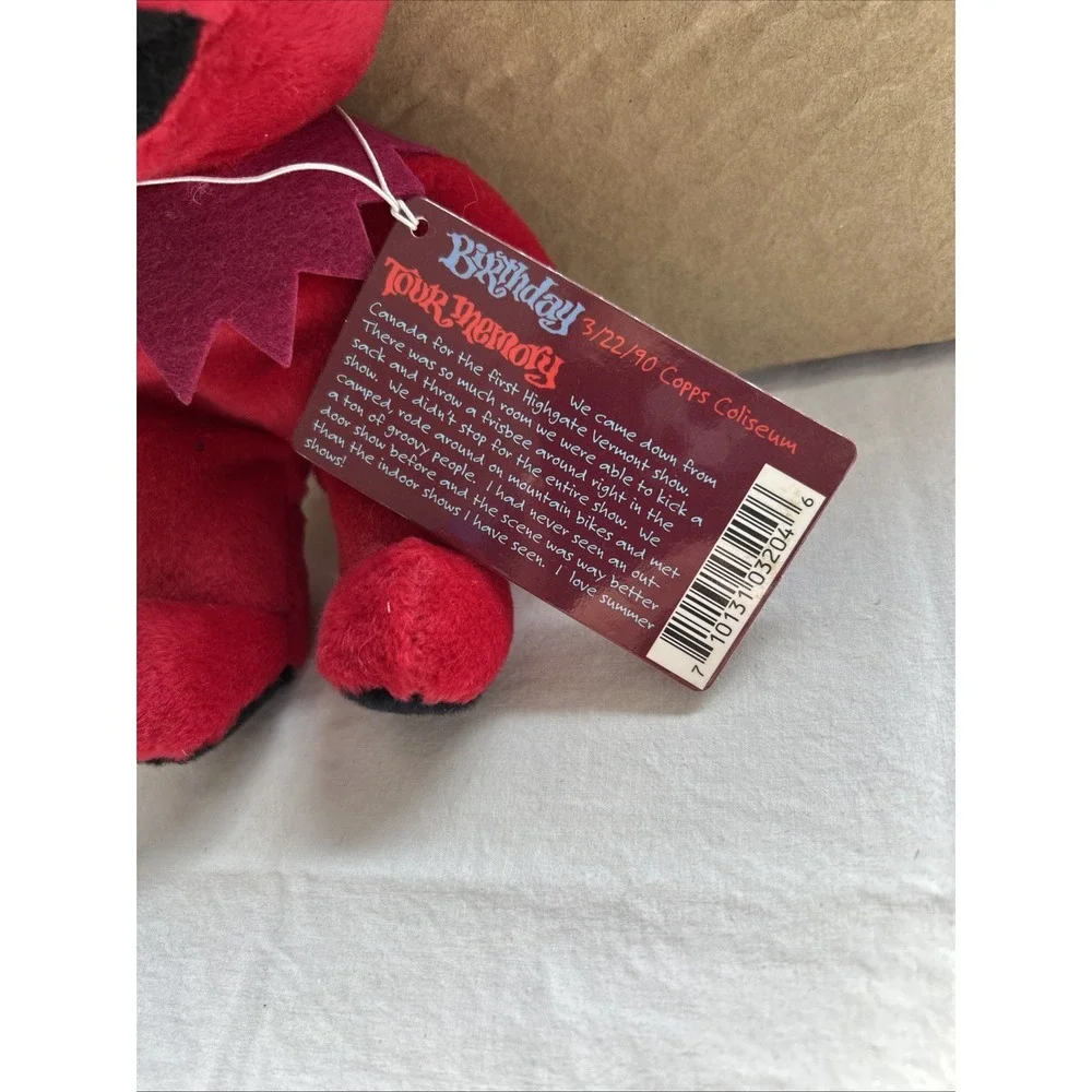 1999 Grateful‎ Dead Beanie Red Scarlet Bear Plush Doll Collectible 3/22/90